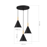 Фото 1 SLE1255-423-03 Светильник подвесной Черный/Черный E27 3*40W ARKET