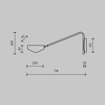 Фото 1 Настенный светильник (бра) Maytoni MOD417WL-01BS1