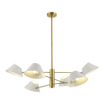 Фото 2 SLE1253-353-06 Светильник подвесной Латунь/Белый E14 6*60W NORBI