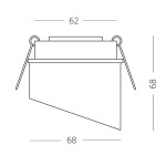 Фото 1 ST214.408.01 Св-к встр. Черный GU10 1*50W  IP20 L68xW68xH68 220V Без ламп Встраиваемые светильники