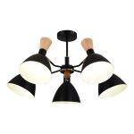 Фото 2 SLE1256-402-05 Светильник потолочный Черный/Черный, Светлое дерево, Золотистый E14 5*40W VISTA