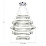 Фото 1 SL1622.103.05 Люстра подвесная ST-Luce Хром/Прозрачный LED 1*255W 4000K TIVOLI