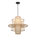 Фото 2 SL6241.513.01 Светильник подвесной ST-Luce Древесный/Белый E27 1*40W АЛЬМА