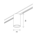 Фото 1 ST671.446.09 Магнитный трековый светильник Черный LED 1*9W 4000K 500Lm Ra>90 36° IP20 D45xH63 24V SUPER5