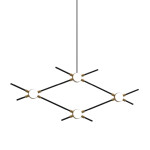 Фото 4 Люстра Molecular 4 black/gold