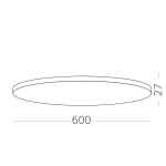 Фото 1 ST601.432.48 Светильник потолочный Черный LED 1*48W 3000K 4 320Lm Ra>90 120° IP20 D600xH27 180-240V Накладные светильники