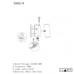 Фото 5 Настенный светильник iLamp PLUM 8860W BRASS&BLACK