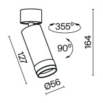 Фото 6 Потолочный светильник Technical C055CL-L12W4K-Z-B