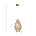 Фото 1 SL1001.203.01 Подвес ST-Luce Латунь/Коньячный E27 1*40W REXITE