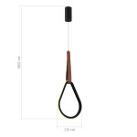 Фото 1 SL6131.413.12 Светильник подвесной ST-Luce Черный/Черный, Терракотовый LED 1*12W 4000K SHAPE