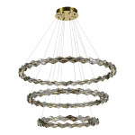 Фото 3 SL6009.203.03 Люстра подвесная ST-Luce Хром/Прозрачный,Янтарный LED 1*75W 3000K DIAMANTA