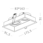 Фото 1 ST261.518.02 Св-к встр. Белый GU10 2*50W IP20 L91,5xW17,2xH5,2 220V Без ламп Встраиваемые светильники