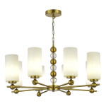 Фото SL2003.303.08 Люстра подвесная ST-Luce латунь/белый E27 8*40W АВРОРА