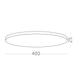 Фото 1 ST601.442.32 Светильник потолочный Черный LED 1*32W 4000K 2 880Lm Ra>90 120° IP20 D400xH25 180-240V Накладные светильники