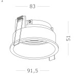 Фото 1 ST261.408.01 Св-к встр. Черный GU10 1*50W IP20 D91,5xH5,2 220V Без ламп Встраиваемые светильники