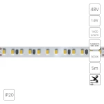 Фото Светодиодная лента 48V 14,4W/m 3000К 5м IP20 Arte Lamp TAPE A4812010-05-3K