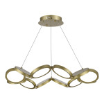 Фото utsenka-SL6508.203.01 Светильник подвесной ST-Luce Матово Золотистый/Белый LED 1*60W 4000K РИО