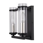 Фото 1 SL334.401.02 Бра ST-Luce Черный, Никель/Прозрачный E14 2*60W BICHERO