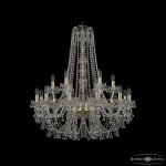 Фото 3 Люстра хрустальная 1409/12+6/300/h-95 G