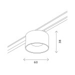 Фото 1 ST669.346.05 Магнитный трековый светильник Латунь LED 1*5W 4000K 350Lm Ra>90 36° IP20 D60xH38 24V SUPER5