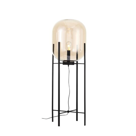 Фото SL1050.525.01 Торшер ST-Luce Черный/Коньячный E27 1*40W (из 2-х коробок) БУРАСКА