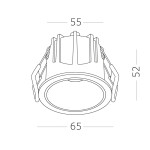 Фото 1 ST757.548.10R Св-к встр. Белый LED 1*10W 60° IP20 D65xH52 85-265V В комплекте Встраиваемые светильники