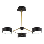 Фото 4 SLE6005-402-03 Светильник потолочный Черный, Золотистый/Черный LED 3*10W VALLE