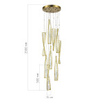 Фото 2 SL6205.303.09 Светильник подвесной ST-Luce Латунь/Прозрачный LED 1*99W 4000K ЭЛИКА