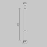 Фото 3 Садово-парковый светильник Outdoor O041FL-L50B3K