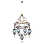 Фото 5 CL419186 Каир Мозаика Синяя Люстра