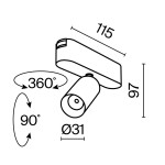 Фото 4 Трековый светильник Technical TR103-1-5W4K-M-W