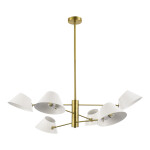 Фото 3 SLE1253-353-06 Светильник подвесной Латунь/Белый E14 6*60W NORBI