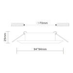 Фото 1 ST204.408.01 Св-к встр. Черный GU10 1*50W  L94xW94xH25 220V Без ламп Встраиваемые светильники