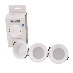 Фото ST907.518.01_3 Светильник встраиваемый со сменным модулем ST-Luce белый/прозрачный LED 1*5.6W 4000K Встраиваемые светильники