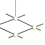 Фото 2 Люстра Molecular 4 black/gold