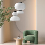 Фото 1 SLE6021-513-02 Светильник подвесной черный/белый D450*H480mm E27 2*60W LYKKE