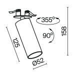 Фото 4 Потолочный светильник Technical C053CL-L12W3K-W-B