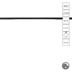 Фото Магнитный трековый светильник Arte Lamp OPTIMA 0.1-10V A7474PL-1BK
