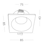 Фото 1 ST256.518.01 Св-к встр. Белый GU10 1*50W  IP65 L85xW85xH53 220V Без ламп Встраиваемые светильники