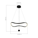 Фото 1 SL6209.403.40 Светильник подвесной ST-Luce Черный/Черный, Белый LED 1*40W 3000K ОРИОН