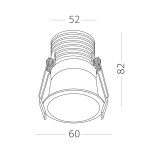 Фото 1 ST754.548.07 Св-к встр. Белый LED 1*7W 4000K 560Lm Ra>90 60° IP20 D60xH79 100-240V Встраиваемые светильники