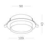 Фото 1 ST258.408.01 Св-к встр. Черный GX53 1*50W IP20 D109xH43 220V Без ламп Встраиваемые светильники