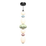 Фото SL6134.453.01 Светильник подвесной ST-Luce черный/зеленый, розовый, синий, опаловый LED 1*32W 3000K ФЛОРЕНТИНИ