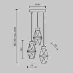 Фото 3 Подвесной светильник Maytoni MOD325PL-03G