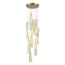 Фото SL6205.303.09 Светильник подвесной ST-Luce Латунь/Прозрачный LED 1*99W 4000K ЭЛИКА