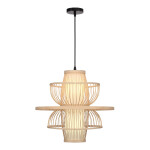 Фото SL6241.513.01 Светильник подвесной ST-Luce Древесный/Белый E27 1*40W АЛЬМА