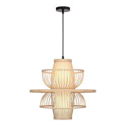 Фото SL6241.513.01 Светильник подвесной ST-Luce Древесный/Белый E27 1*40W АЛЬМА