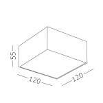 Фото 1 ST608.532.12 Светильник потолочный Белый LED 1*12W 3000K 1 080Lm Ra>90 120° IP20 L120xW120xH55 180-2 Накладные светильники