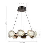 Фото 1 SL6018.203.64 Светильник подвесной ST-Luce черный/ золотистый / прозрачный LED 1*64W 4000K МИСТЕРИ