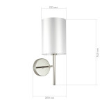 Фото 1 SLE107301-01 Светильник настенный Никель/Белый E14 1*40W NOIA